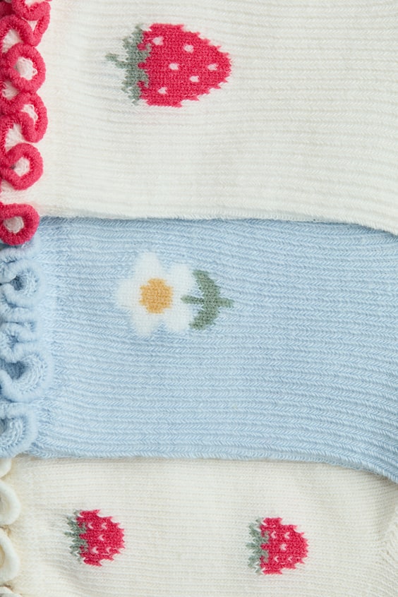 Набор из 4 пар носков с отделкой оверлок