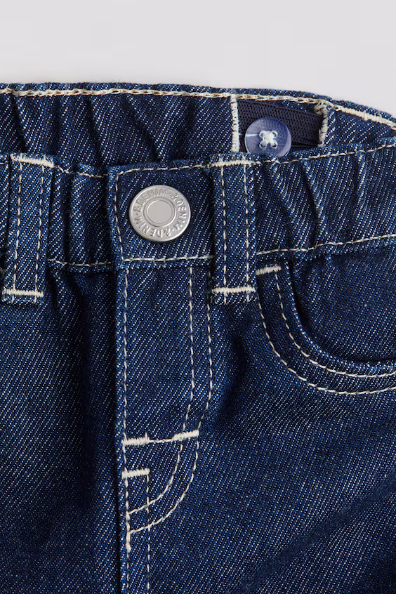 Джинсы из хлопковой джинсы