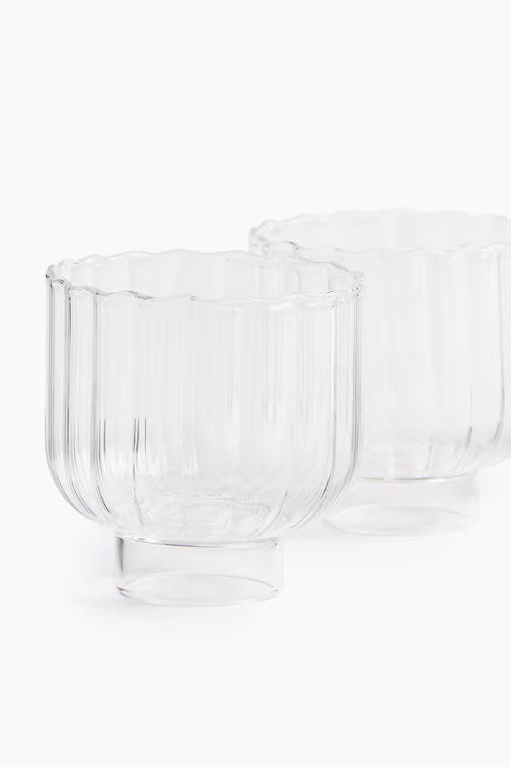 Набор из 2 стаканов со стеклянным эффектом