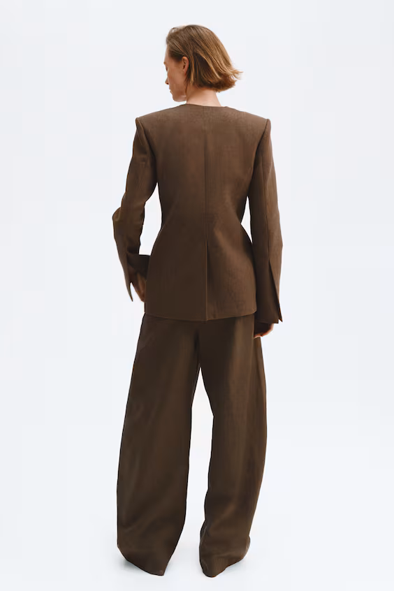 Облегающий пиджак из смеси льна