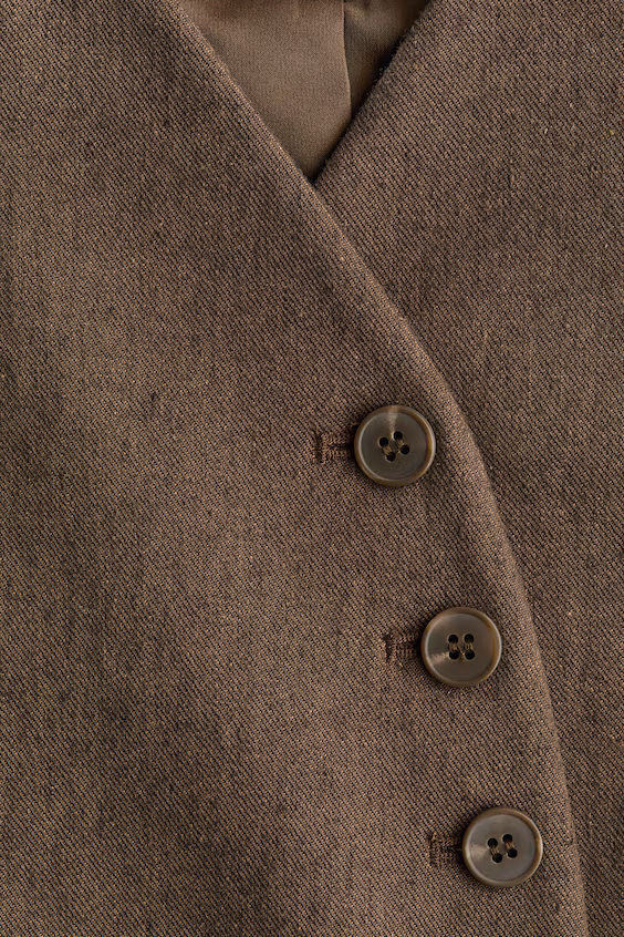 Облегающий пиджак из смеси льна