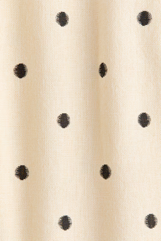 Топ из смесового льна с баской