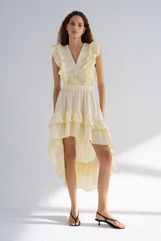 Платье с оборками