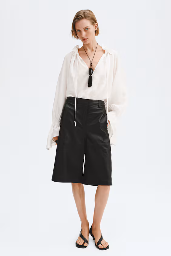 Oversized рубашка из смеси льна