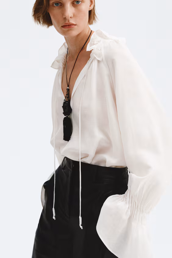 Oversized рубашка из смеси льна