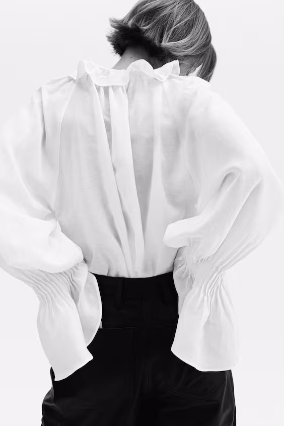 Oversized рубашка из смеси льна