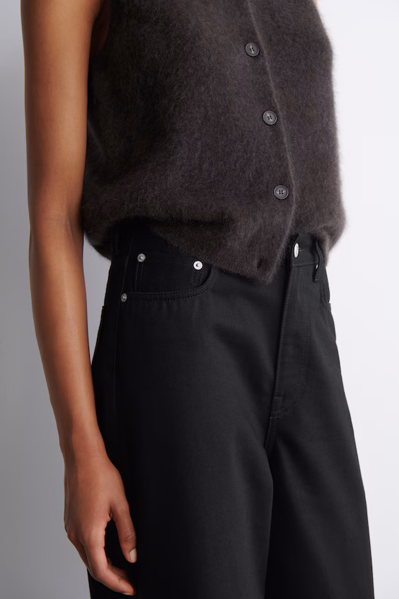 Джинсы с широкими штанинами