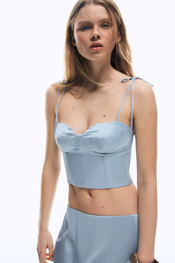 Бюстье-топ из атласа