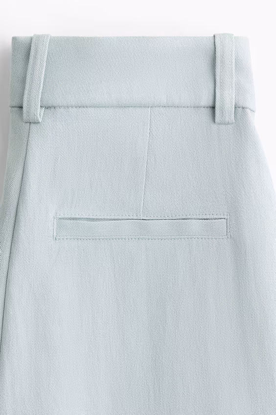 Широкие брюки из смеси льна