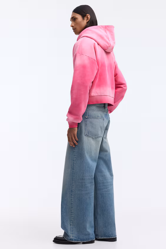 Пальто с капюшоном и молнией oversized fit