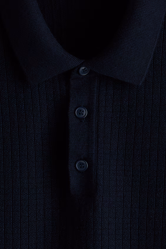 Поло из трикотажа с текстурой regular fit