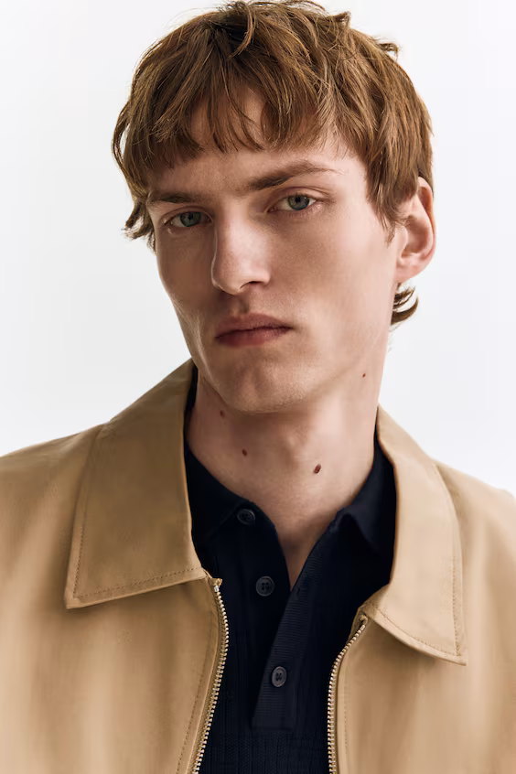 Поло из трикотажа с текстурой regular fit