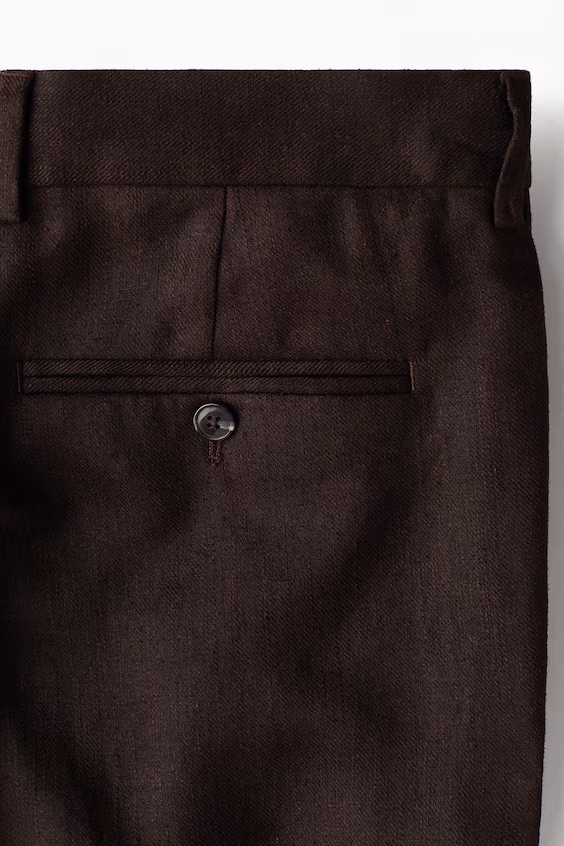 Классические брюки из льняной смеси стандартного кроя