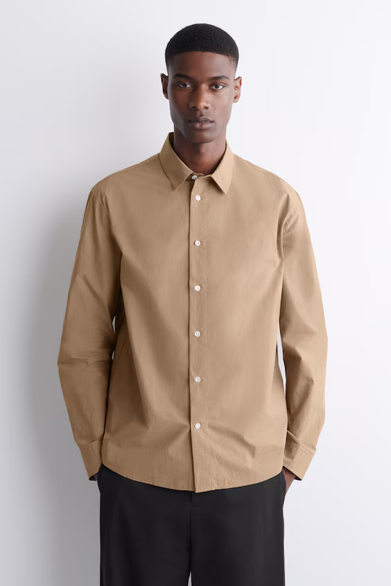 Рубашка из хлопка пима свободного кроя