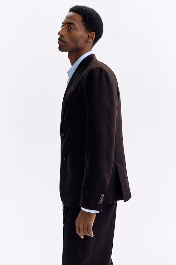 Пальто из смесового льна regular fit