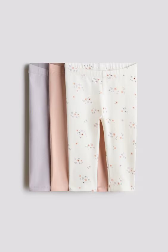 Набор из 3 леггинсов из хлопкового джерси