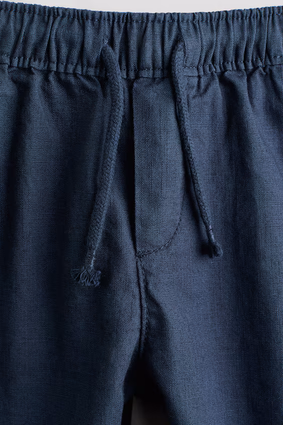 Брюки из смеси льна