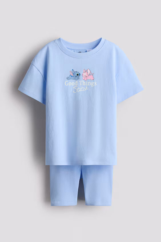 Набор из 2 хлопковых костюмов с принтом