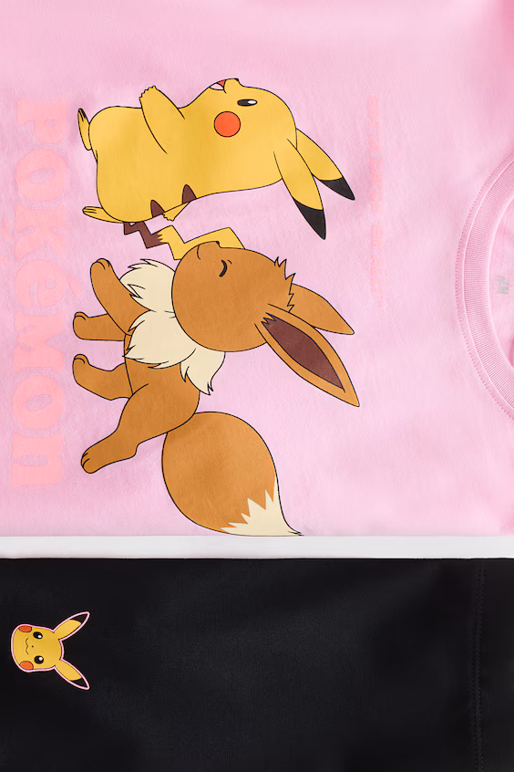 Набор из 2 хлопковых костюмов с принтом