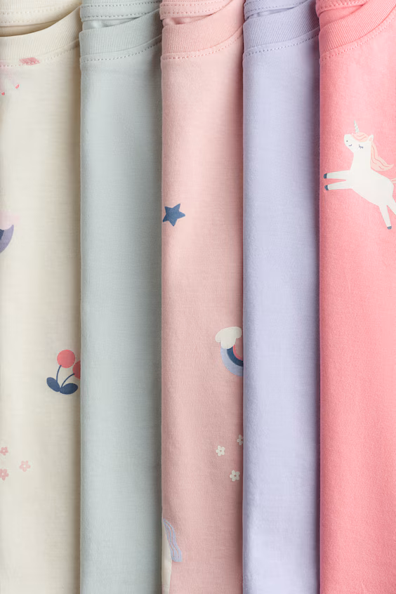 Набор из 5 футболок из хлопка