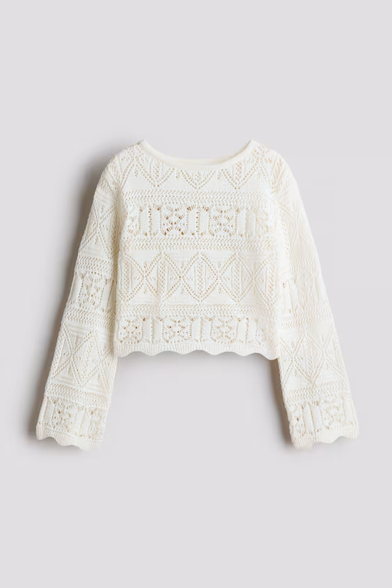 Свитер в стиле крючка h&m