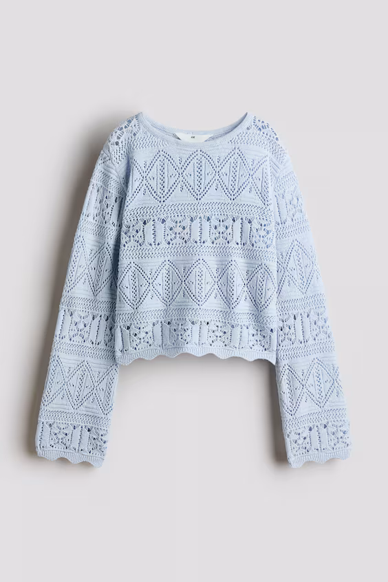 Свитер с видом кружева
