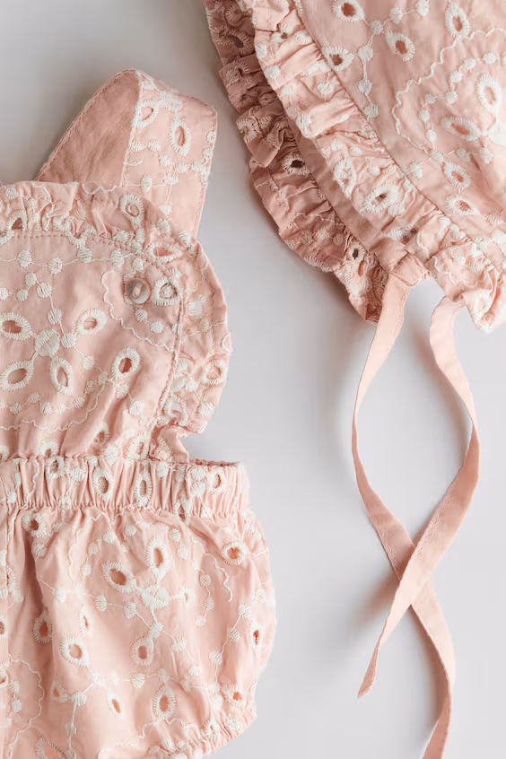 Комплект из 2 предметов с английской вышивкой