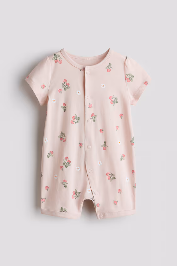 Хлопковый сетчатый пижамный комбинезон