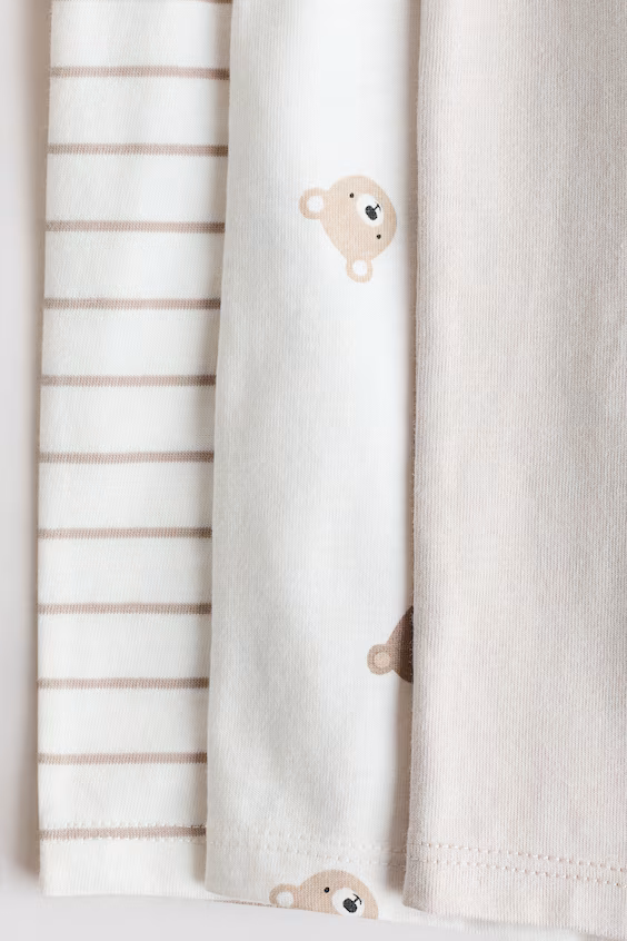 Набор из 3 коротких хлопковых пижам