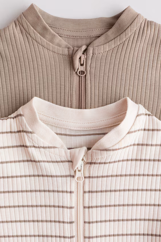 Набор из 2 хлопковых однотонных пижам