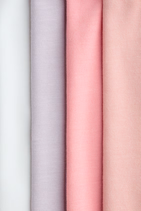 Набор из 4 лосин в рубчик из хлопка