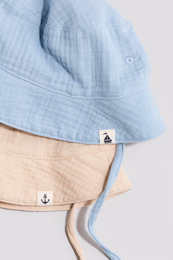 Набор из 2 шляпок из муслина хлопка