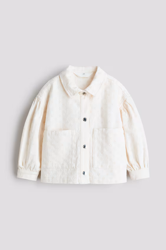 Пиджак из хлопковой ткани с вышивкой