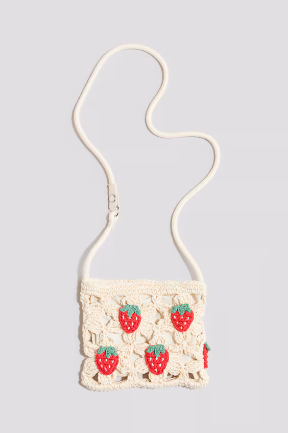 Сумка через плечо в стиле крючком из хлопка