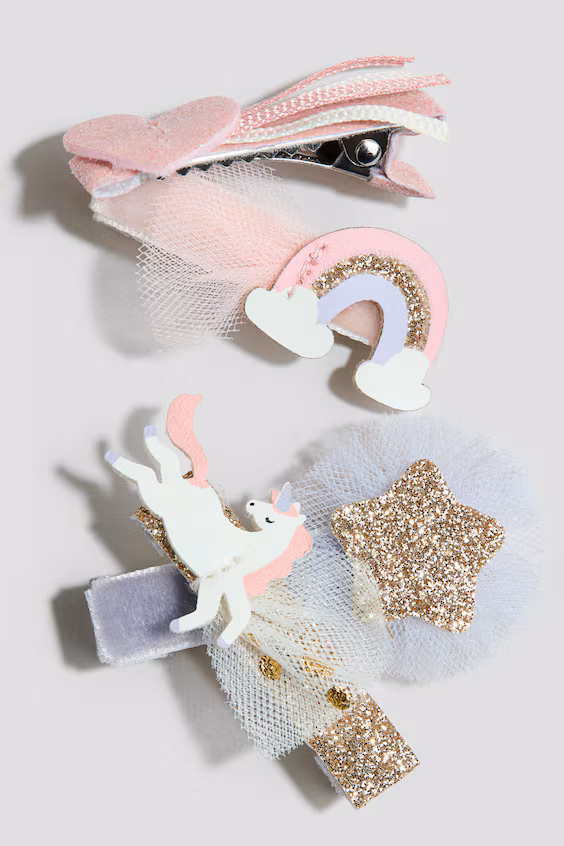 Набор из 4 заколок для волос