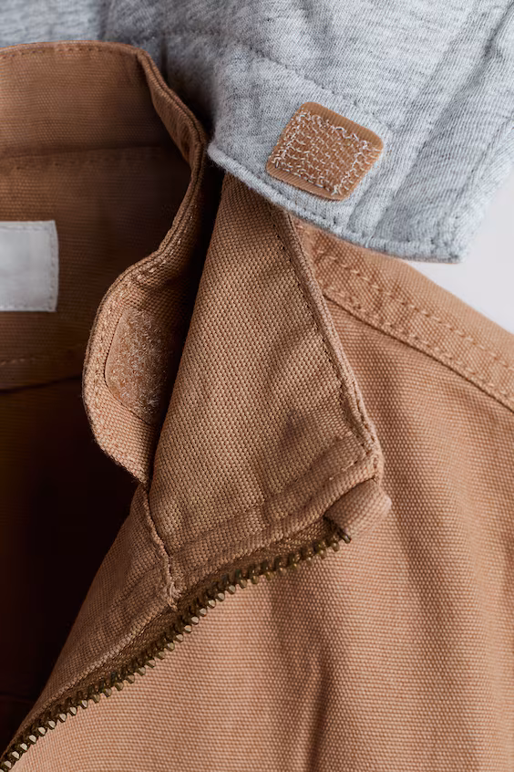 Парка с капюшоном из холста