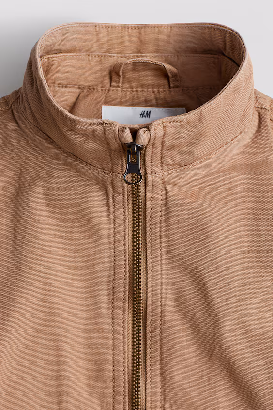 Парка с капюшоном из холста