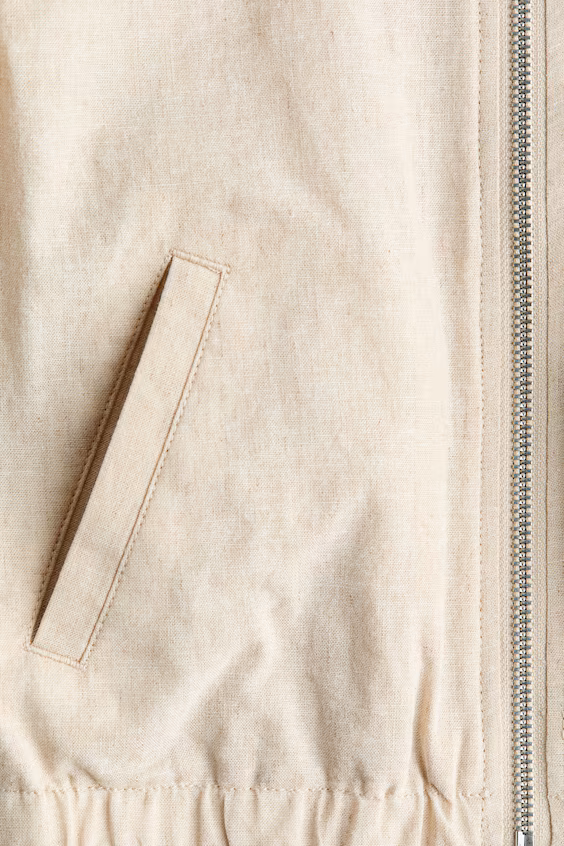 Бомбер из смесового льна