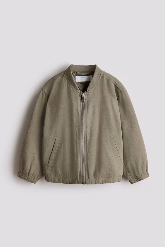 Бомбер из смесового льна