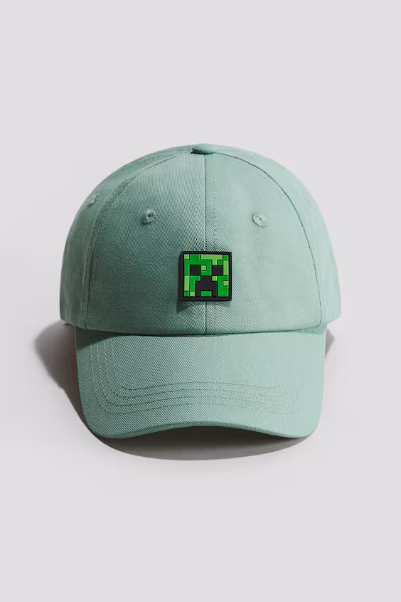 Бейсболка с принтом из хлопковой ткани