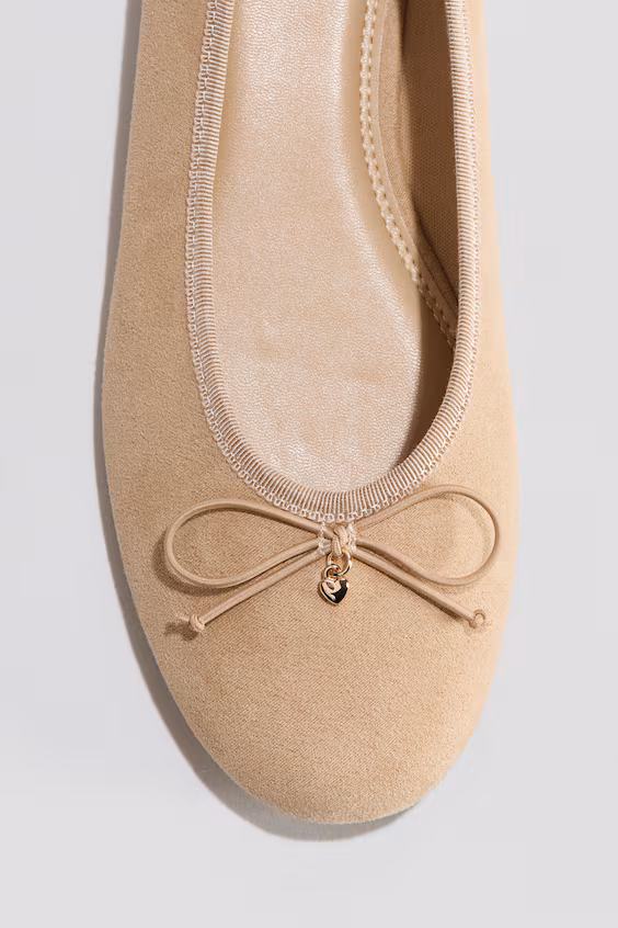 Балетки с бантом