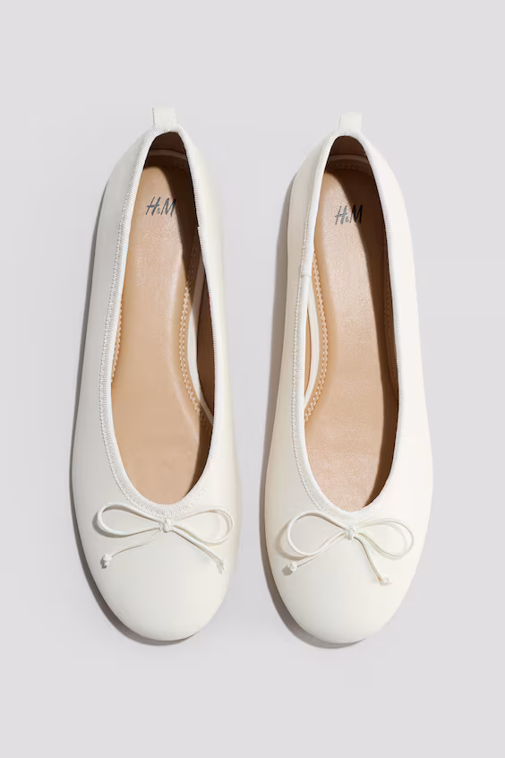Туфли балерины с бантом