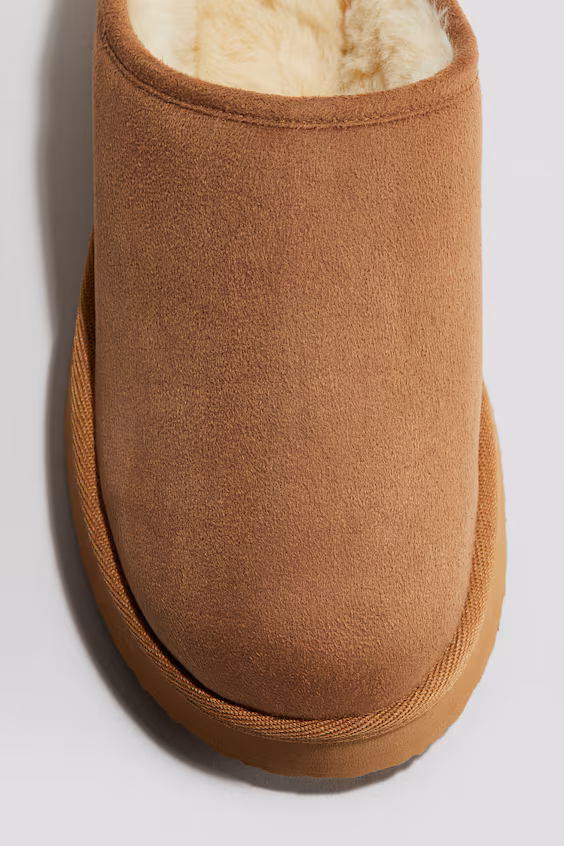 Сабо с меховой подкладкой