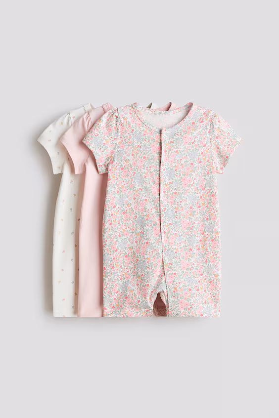 Пакет из 3 комбинезонов из хлопка с принтом