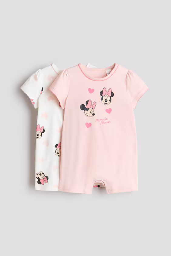 Пакет из 2 комбинезонов из хлопка с принтом