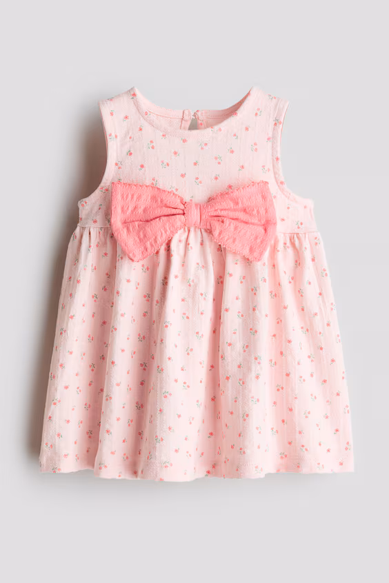 Платье из хлопка с бантом