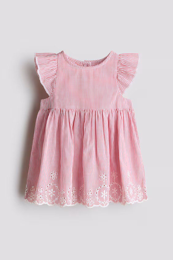 Платье из хлопка с оборками