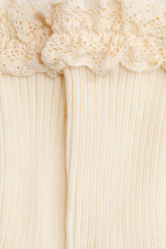 Носки с оборками крючком