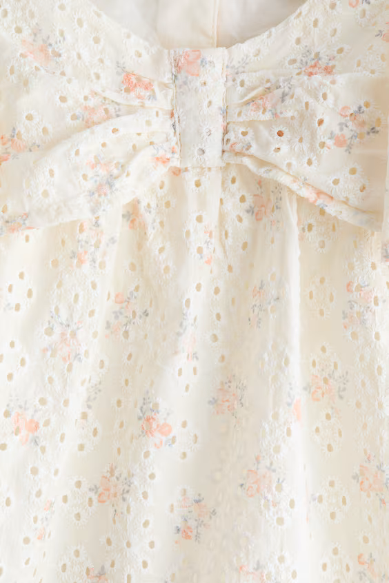 Платье из хлопка с английской вышивкой