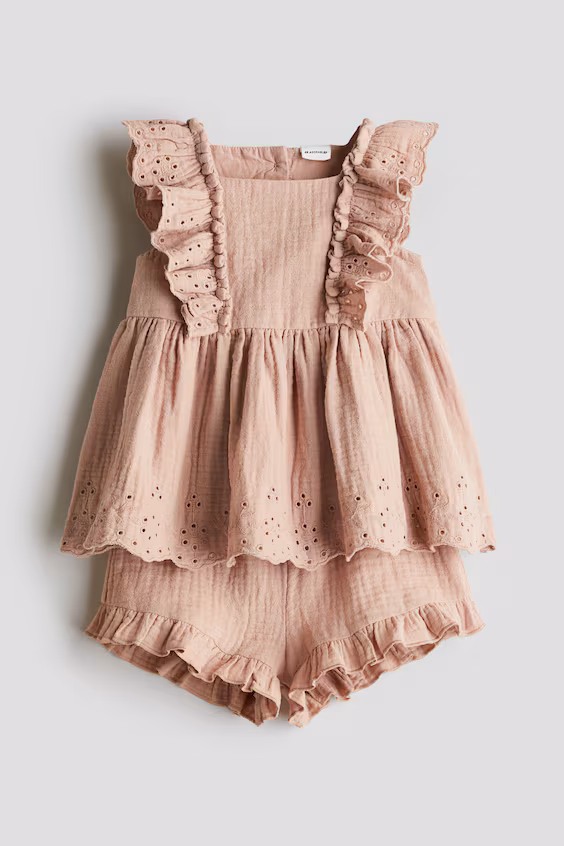 Комплект из 2 предметов из муслинового хлопка